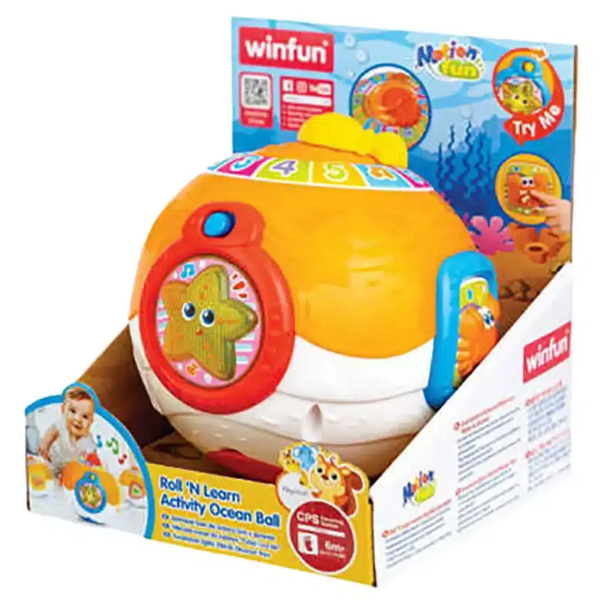 bebemaman Winfun Roll N Learn Activity Ocean Ball