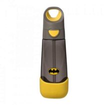 BBox Gourde Batman 600ml en Tritan : bouteille résistante, anti-fuite, sans BPA. Paille intégrée et design super-héros. Idéale école et sorties.