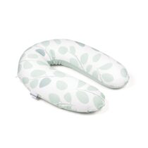 Coussin d’allaitement Doomoo Buddy Leaves Green : coton bio, soutien ergonomique et design nature. Commandez sur Bebemaman.ma – Livraison rapide au Maroc.