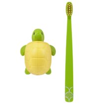 Rendez le brossage amusant avec la Flipper Brosse à dents avec couvercle – Tortue. Design attrayant, hygiène optimale et installation facile pour encourager les enfants à se brosser les dents.