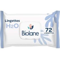 Biolane Eau Pure H2O 750ml nettoie en douceur le visage, le corps et le siège de bébé sans rinçage. Idéale dès la naissance. Disponible sur Bebemaman.ma.