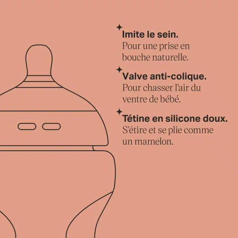 Tétines Tommee Tippee Natural Start – Débit Rapide, à Partir De 6 Mois, Lot De 2, Silicone Ultra-doux