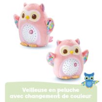 Offrez à bébé des nuits douces avec la veilleuse Lumi'Chouette VTech. Musiques, sons apaisants et projection d’étoiles dès la naissance.
