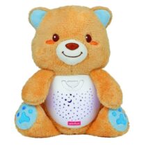Apaisez votre bébé avec l’ourson veilleuse 2-en-1 Winfun : peluche douce + projecteur ciel étoilé + musique apaisante. Dès la naissance.