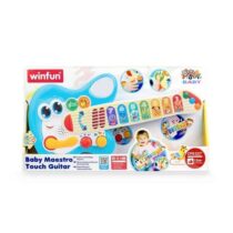Initiez bébé à la musique avec la guitare interactive WinFun Baby Maestro : sons réalistes, lumières attrayantes, boutons tactiles et apprentissage ludique dès 12 mois.