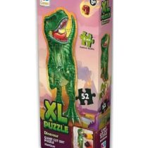 Puzzle géant dinosaure KS Games — 52 pièces XL, dimensions env. 35×92 cm, résistantes, "Perfect Click", idéal dès 5 ans.