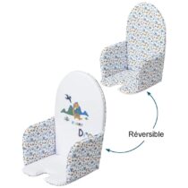 Confortable et imperméable, le coussin de chaise universel Babycalin Funny Dino (28 × 38 cm) s’adapte à toutes les chaises hautes. Facile à nettoyer et certifié.
