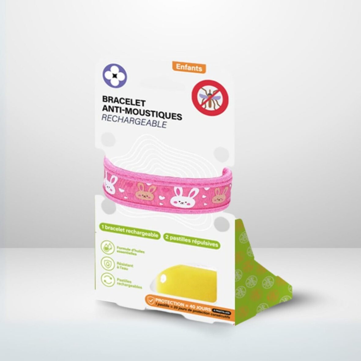 L2N Pharma Bracelet Anti-Moustiques Rechargeable – Rose