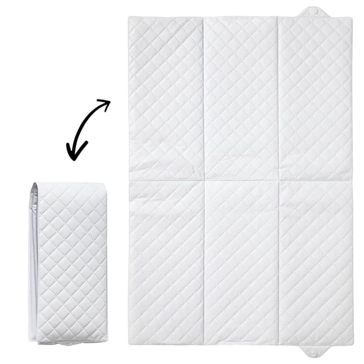 Little Band Tapis à langer nomade Matelassé Premium – Blanc