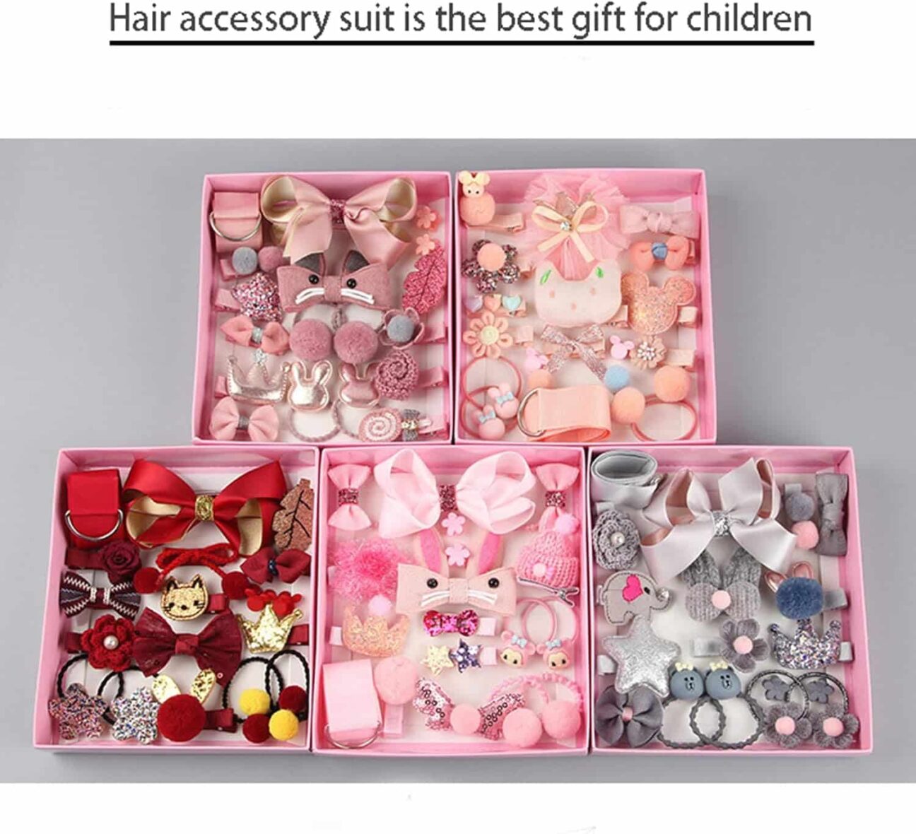Bebemaman Nildor Coffret 18 pièces Accessoires Cheveux Rose 2