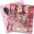 Nildor coffret accessoires cheveux 18 pièces rose – pinces, élastiques & barrettes pour fille. Ensemble fun et pratique pour toutes les coiffures.