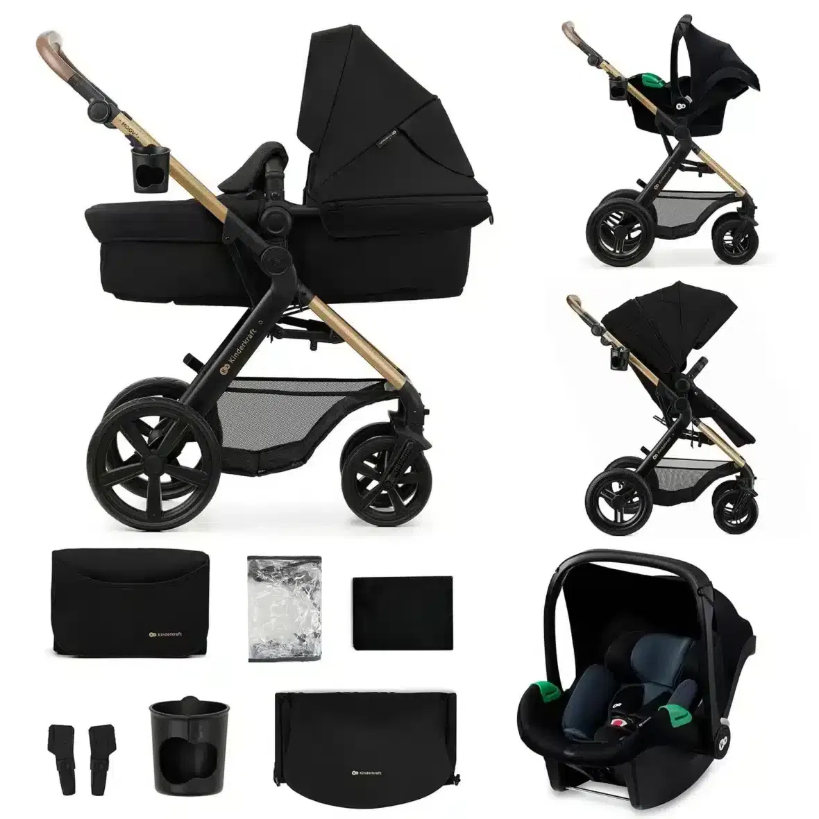 Kinderkraft Poussette Trio combinée 3en1 Moov 2 XL noir