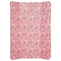 Matelas à langer Little Band Pink Forest 50×70 cm – PVC imperméable, bords rehaussés, garnissage mousse, certifié OEKO‑TEX Standard 100, facile à nettoyer.