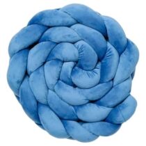 Tresse décoration Babycalin Bleu 200 cm – velours doux, ouate polyester, lavable machine 30 °C, certifiée OEKO‑TEX, idéale pour caler bébé ou décorer chambre.