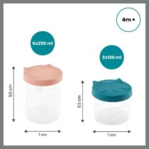 Préparez et conservez facilement les repas de bébé avec les pots Babymoov ISY BOWLS. Lot de 9 récipients hermétiques : 6 x 250ml + 3 x 120ml. Utilisables au congélateur, micro-ondes et lave-vaisselle.