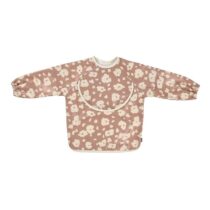 Bavoir Béaba "Savannah Bloom" à manches longues et détachables, poche récupératrice, réglable 3 tailles, imperméable, utilisable jusqu’à 4 ans, entretien facile.