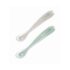 Lot de 2 cuillères Béaba 1er âge avec boîte de transport – embouts en silicone ultra‑souples, manche long ergonomique, sans BPA. Idéal dès 4 mois.