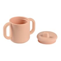 Tasse Béaba 170 ml – silicone souple, étanche, poignées ergonomiques, couvercle amovible, incassable. Idéale dès 8 mois pour apprendre à boire.