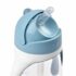 Beaba Tasse paille 300 ml Bleu – étanche même ouverte, poignées amovibles, paille rebouchable, sans BPA, dès 8 mois.