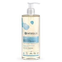 Huile lavante relipidante Centifolia 500 ml sans parfum, pH physiologique, riche en prébiotiques, aloe vera et inca inchi, nettoyant doux idéal pour peaux sensibles dès la naissance.