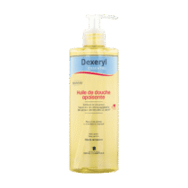 Dexeryl Huile de Douche Apaisante 500 mL nettoie, relipide et apaise les peaux très sèches ou atopiques dès la naissance. Formule sans savon ni parfum, 89 % d’origine naturelle.