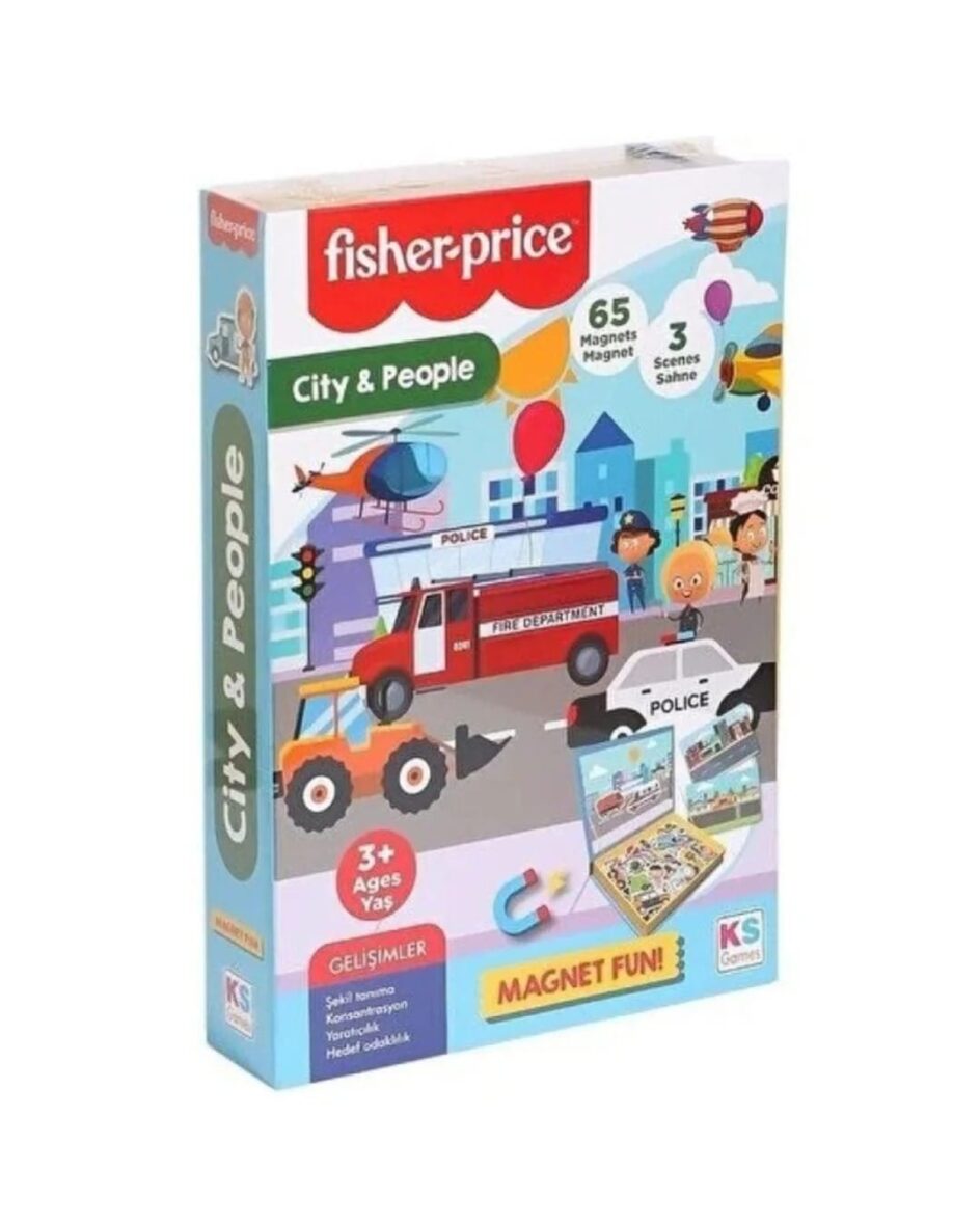 Fisher‑Price City & People Magnet Fun – 65 pièces