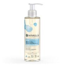 Huile lavante relipidante Centifolia 195 ml sans parfum, pH physiologique, riche en prébiotiques, aloe vera et inca inchi, nettoyant doux idéal pour peaux sensibles dès la naissance.