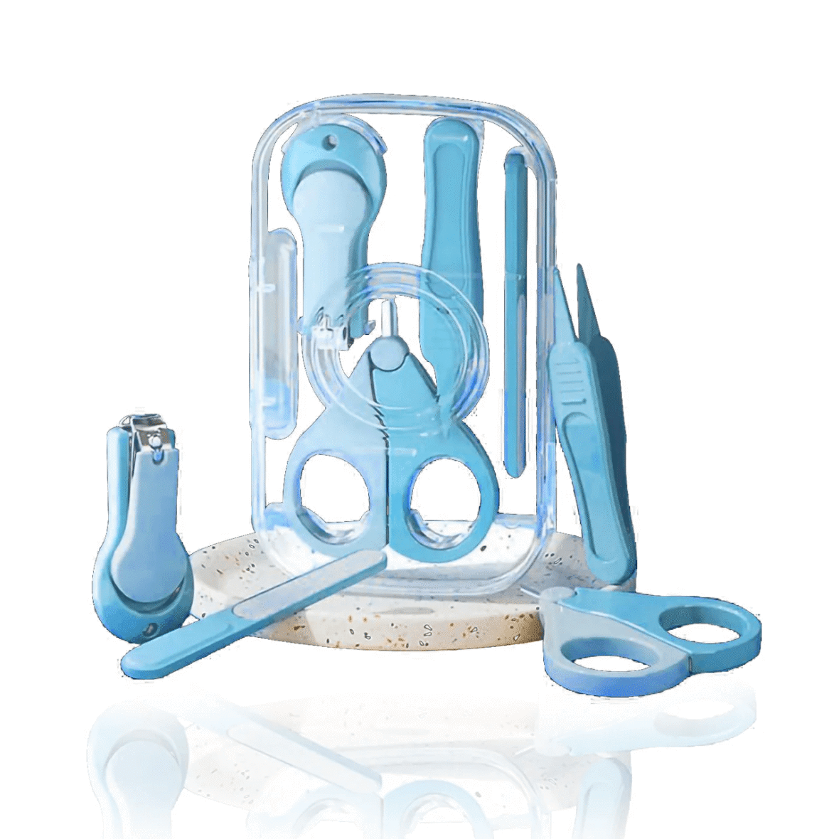 Petit Bout’chou Kit de Manucure Bébé – 4‑en‑1 Bleu