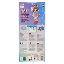 Puzzle XL 52 pièces KS Games "Princess" – pièces géantes adaptées dès 5 ans, image princesse, carton épais non toxique, dimensions 37×92 cm.