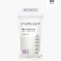 Conservez votre lait maternel en toute sécurité avec les sacs Momcozy Temp-sensing. Indicateur de température intégré, stériles et prêts à l’emploi.