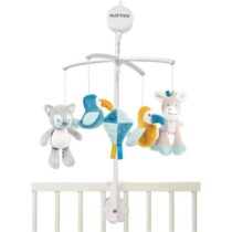Apaisant et sécurisé, le mobile musical Nattou Tim & Tiloo berce bébé avec sa douce mélodie “La‑Le‑Lu” et ses peluches tourbillonnantes. Un décor poétique dès la naissance.