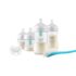 Coffret naissance Philips Avent avec 4 biberons (2×125 ml + 2×260 ml), valve AirFree, sucette Ultra‑Air, goupillon – pour réduire les coliques, dès la naissance.