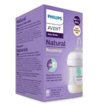 Biberon Natural Response 125 ml d’Avent avec valve AirFree : tétine imitant le sein, réduit les coliques et reflux. Sans BPA. Ergonomique.