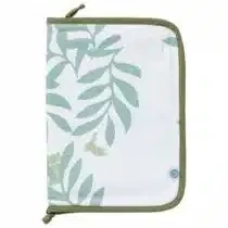 Protège carnet de santé Little Band Day Break – popeline coton, intérieur jersey, poche supplémentaire, fermeture zip, dimensions 25×18 cm fermé, certifié OEKO-TEX.