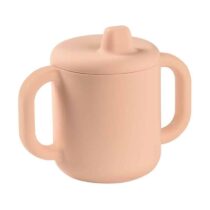 Tasse Béaba 170 ml – silicone souple, étanche, poignées ergonomiques, couvercle amovible, incassable. Idéale dès 8 mois pour apprendre à boire.