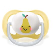 Protégez la peau délicate de bébé avec la Philips Avent sucettes Ultra Air Happy 0-6 mois : large aérations, tétine silicone texturée, boîte stérilisante. 98 % acceptation.