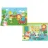 Fisher‑Price Baby Puzzle Railway & Bedtime 2‑en‑1 : 24 pièces robustes + 2 scènes (train & coucher), surface antireflet, carton recyclé, dès 2 ans.