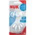 Bouts de sein NUK Taille L (24 mm) – lot 2 en silicone ultra-fin, formes triangulaires avec picots & 4 trous, protège mamelons sensibles, boîte hygiénique.