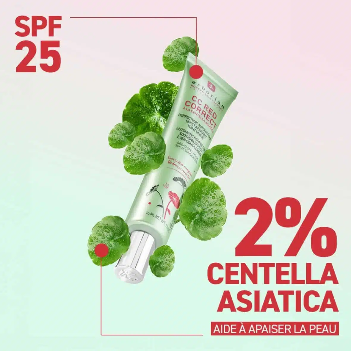 Erborian CC Red Correct à la Centella Asiatica 45 m – 3 – bebemaman