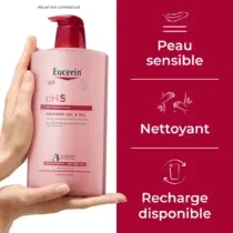 Eucerin - PH5 - Gel-Huile de douche - 1L -2- bebemaman
