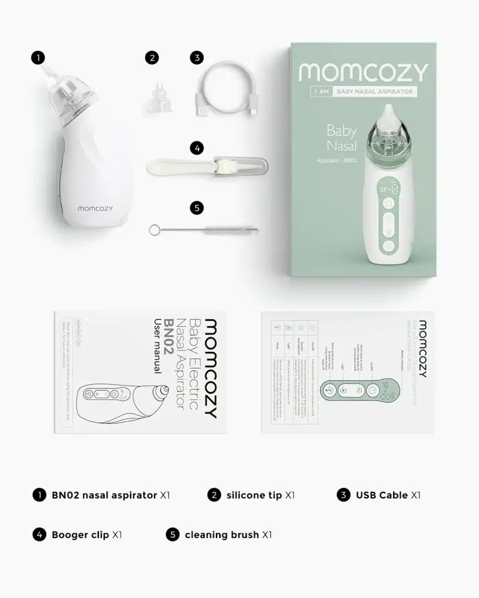 Momcozy 2‑in‑1Momcozy 2‑in‑1 Aspirateur Nasal Électrique Bébé Aspirateur Nasal Électrique Bébé -4- bebemaman
