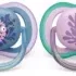 Lot de 2 sucettes Philips Avent Ultra Air Animals 6‑18 mois – coques extra-ventilées, silicone orthodontique, 98 % d’acceptation, étui micro-ondes.
