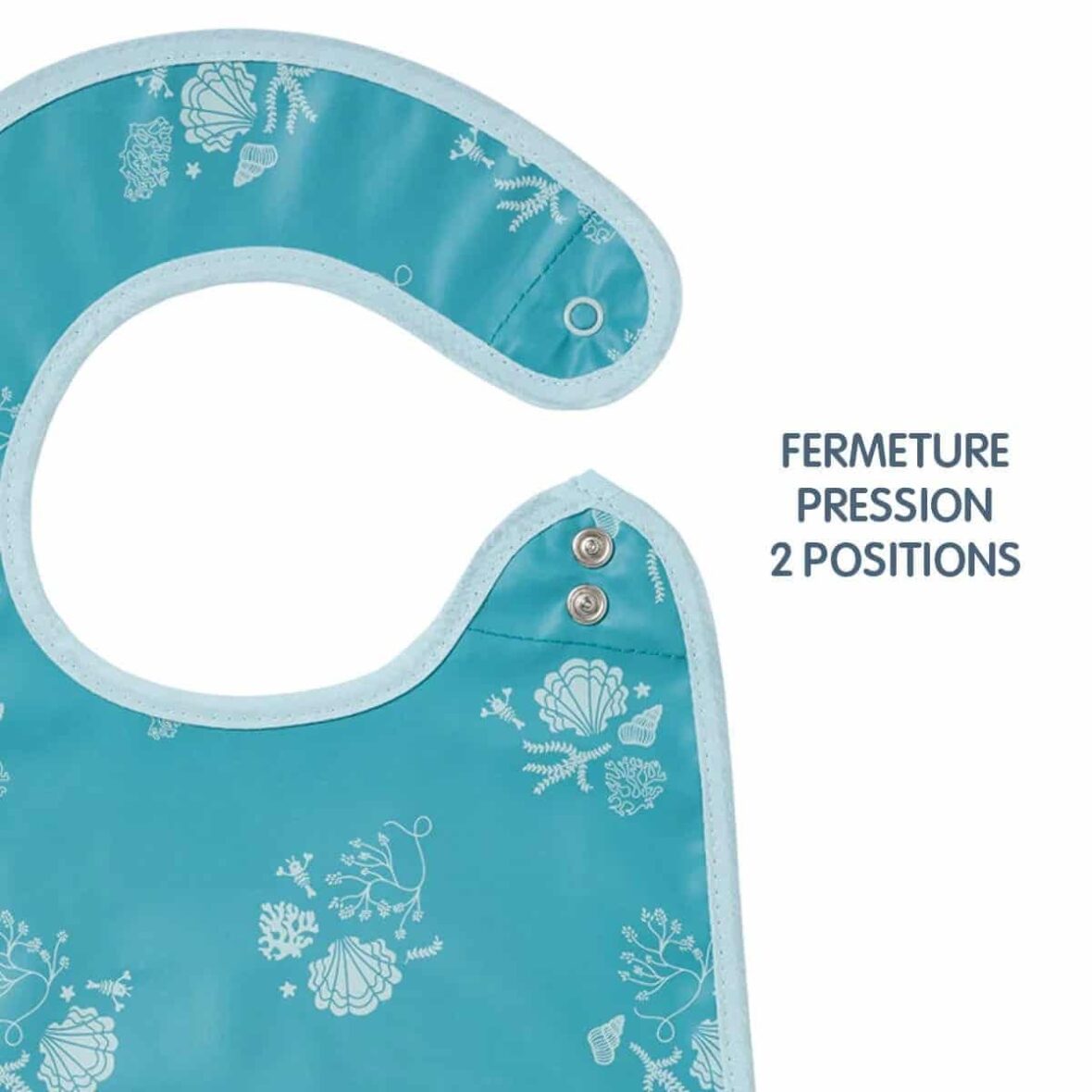 bebemaman-Bavoir bébé 6 mois Seaside Romance Bleu enduit Little Band _ BB Malin