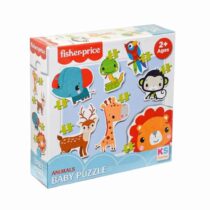 Fisher‑Price Baby Puzzle Animals – 6 pièces chunky, dès 2 ans, support plateau 25×25 cm, développe motricité et coordination œil-main.