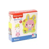 Mini puzzle Fisher-Price Lapin – 10 pièces antichoc, dès 3 ans, développe la motricité, petit format pratique pour voyages ou cadeaux