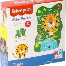 Mini puzzle Fisher‑Price Tigre – 10 pièces antichoc, dès 3 ans, développe la motricité, petit format pratique pour voyages ou cadeaux.
