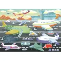 Puzzle KS Games « The Airport Runway » – 24 pièces grand format (≈ 34 × 48 cm), carton épais, poster inclus, dès 5 ans, jeu éducatif et décoratif.