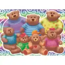 Puzzle KS Games Bear Family – 12 pièces géantes (≈ 33×23 cm), surface mate anti‑reflet, dès 4 ans, développe motricité, logique et coordination œil-main.