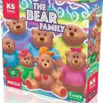 Puzzle KS Games Bear Family – 12 pièces géantes (≈ 33×23 cm), surface mate anti‑reflet, dès 4 ans, développe motricité, logique et coordination œil-main.