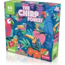 KS Games The Chirp Forest Puzzle – 24 pièces antireflet, format 34×48 cm, dès 4 ans, carton épais, stimule logique & motricité.